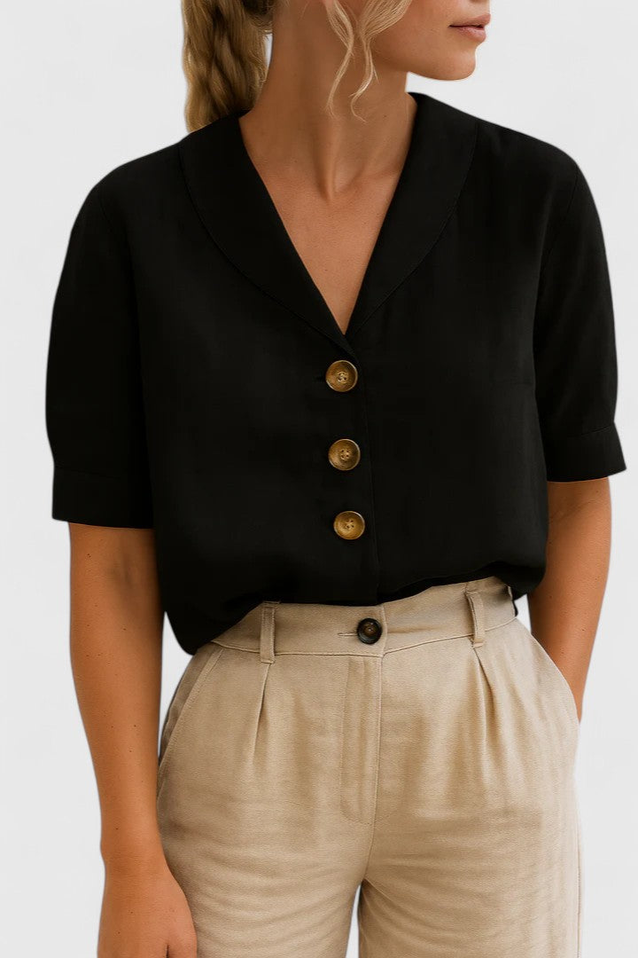 Scarlett Breathable Button Blouse Relaxed Fit