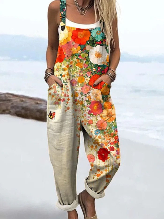 Mirabel Glen Floral Wide-Leg Boho Jumpsuit