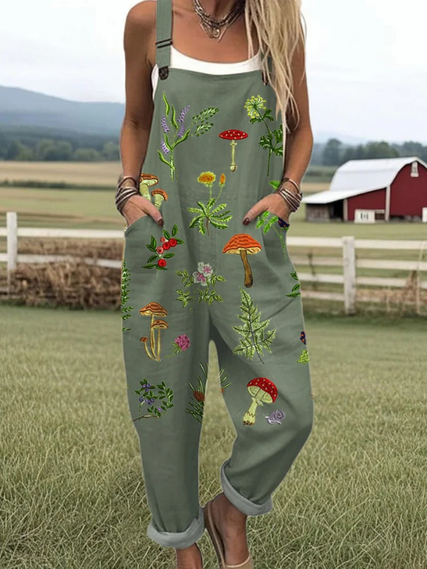 Eleanor Foster Embroidered Tailored Wide-Leg Jumpsuit
