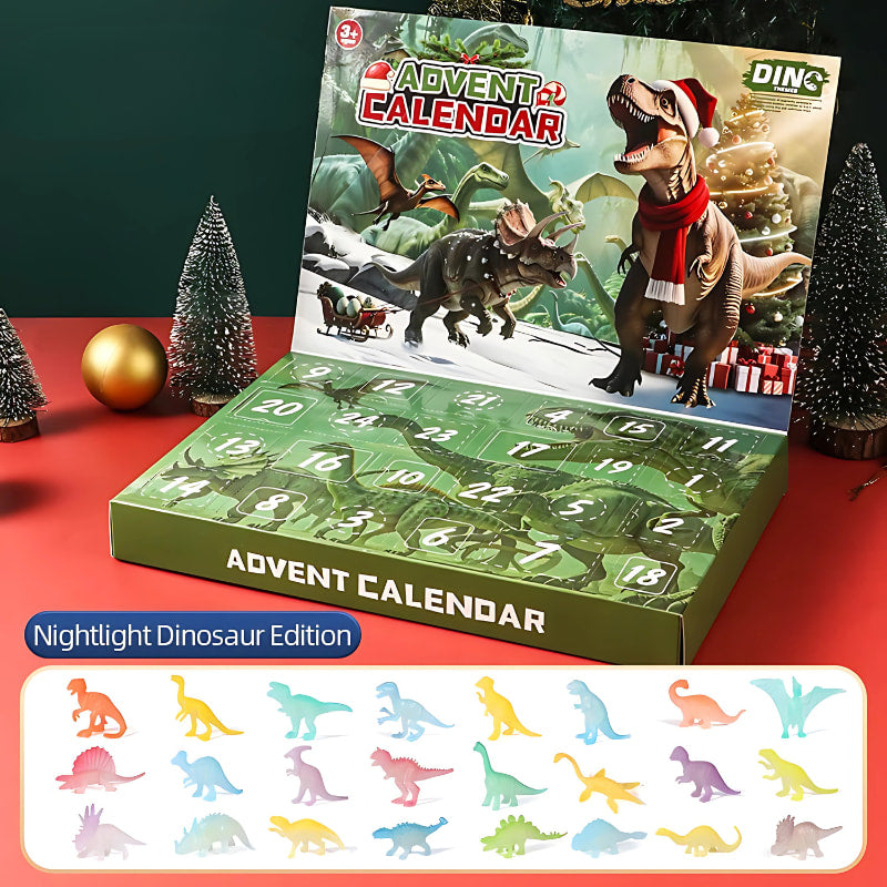 Dinosaur Advent Calendar 2026 with 24 Realistic Dino Figures Xmas Countdown for Kids_4