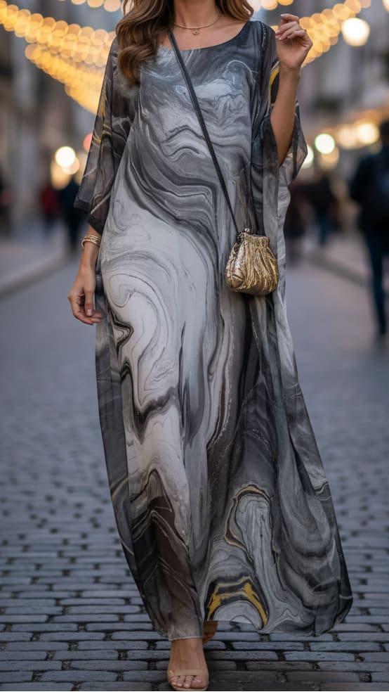 Cecelia Wedding Guest Batwing Sleeve Kaftan Maxi Dress_8