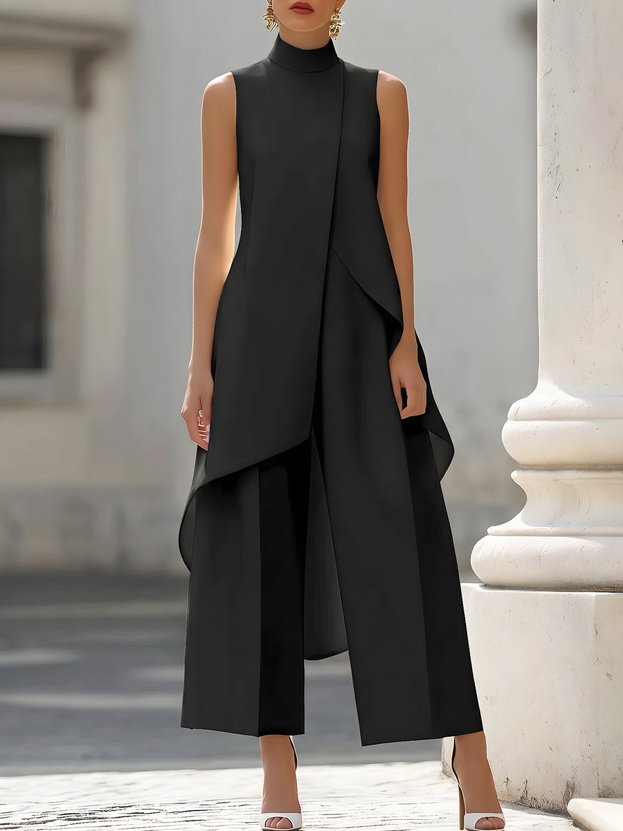 Meinir Tailored Wide-Leg Two-Piece Set