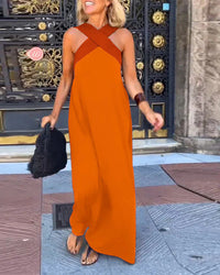 Natalie V-Neck Maxi Dress Crossover Flowy Summer