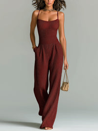 Lise Wide Leg Ribbed Jumpsuit