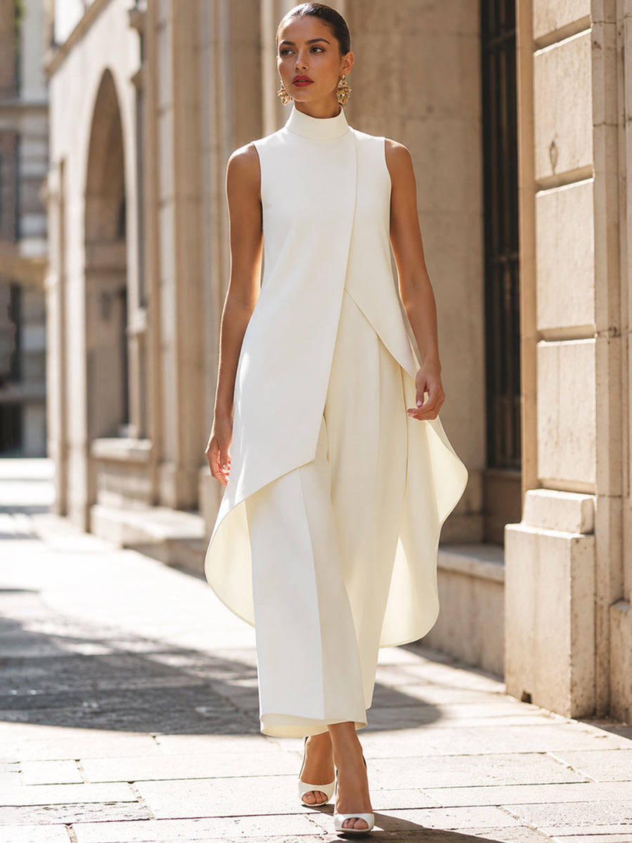 Meinir Tailored Wide-Leg Two-Piece Set