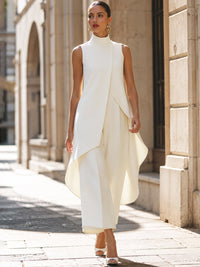 Meinir Tailored Wide-Leg Two-Piece Set