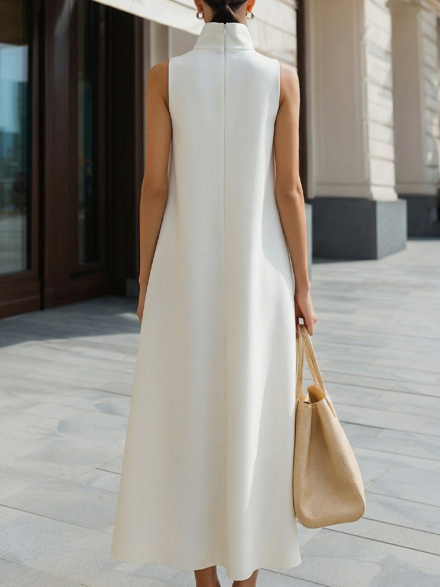Agnes Asymmetric High-Neck Maxi Dress_4