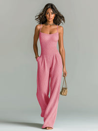 Lise Wide Leg Ribbed Jumpsuit