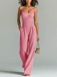 Lise Wide Leg Ribbed Jumpsuit