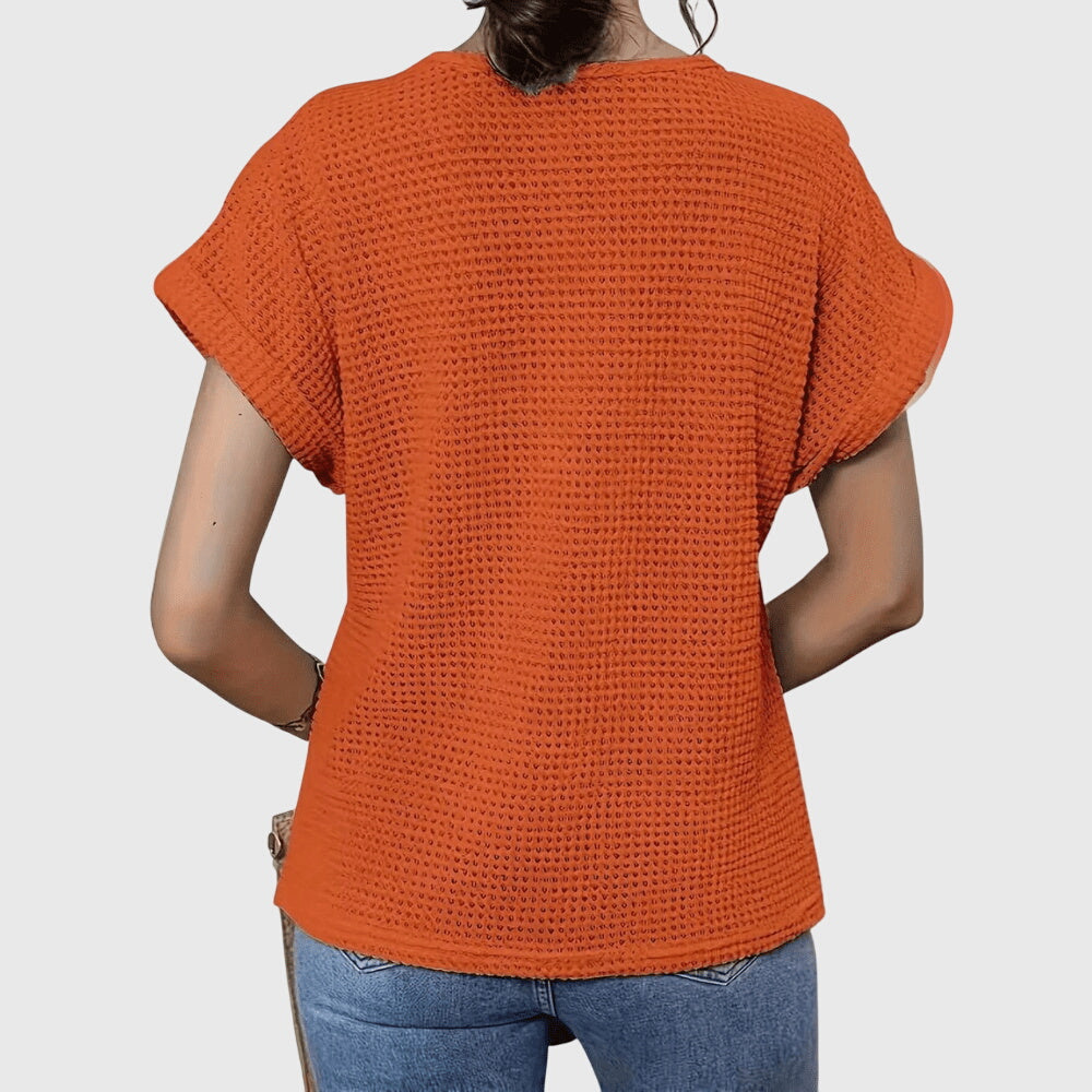Francesca Reed Lace Trim Breathable Relaxed Blouse