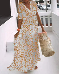 Luna Lightweight Fluid Midi Summer Dress