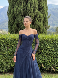 Bettina Off-Shoulder Chiffon Maxi Dress