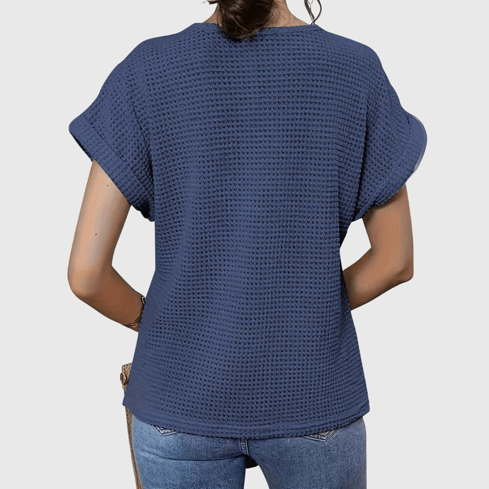 Francesca Reed Lace Trim Breathable Relaxed Blouse