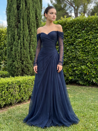 Bettina Off-Shoulder Chiffon Maxi Dress