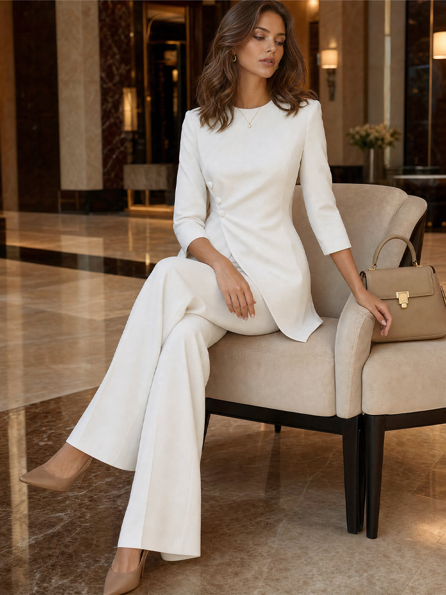 Bellina Tailored Wide Leg Tunic Set