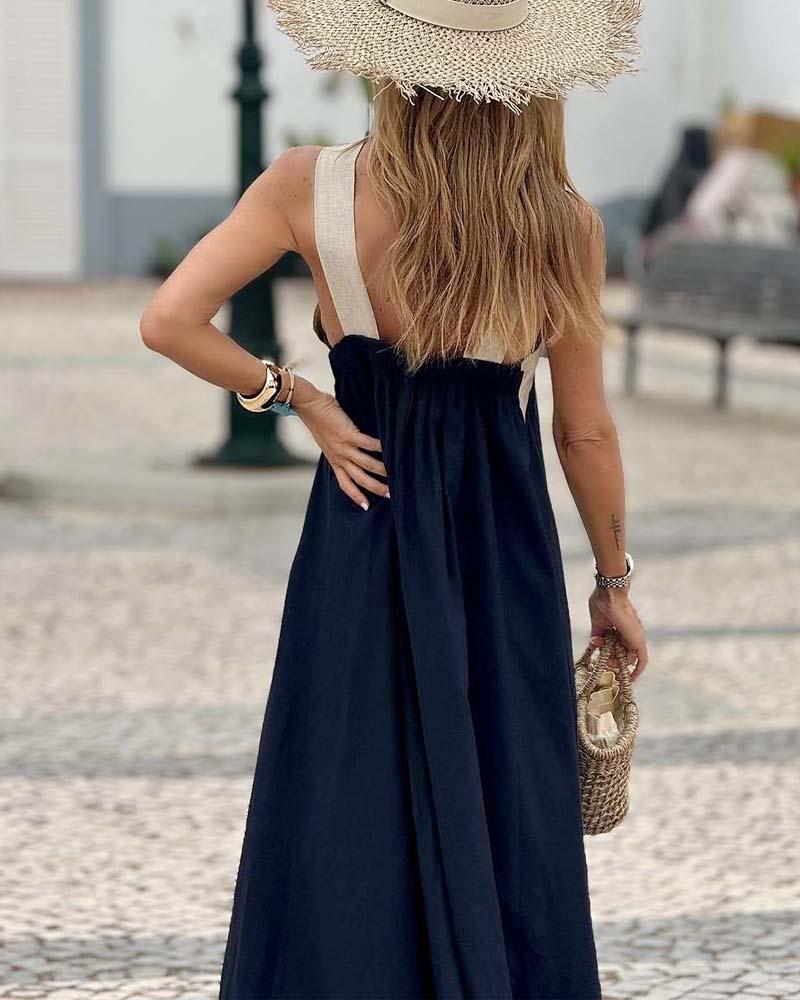 Natalie V-Neck Maxi Dress Crossover Flowy Summer