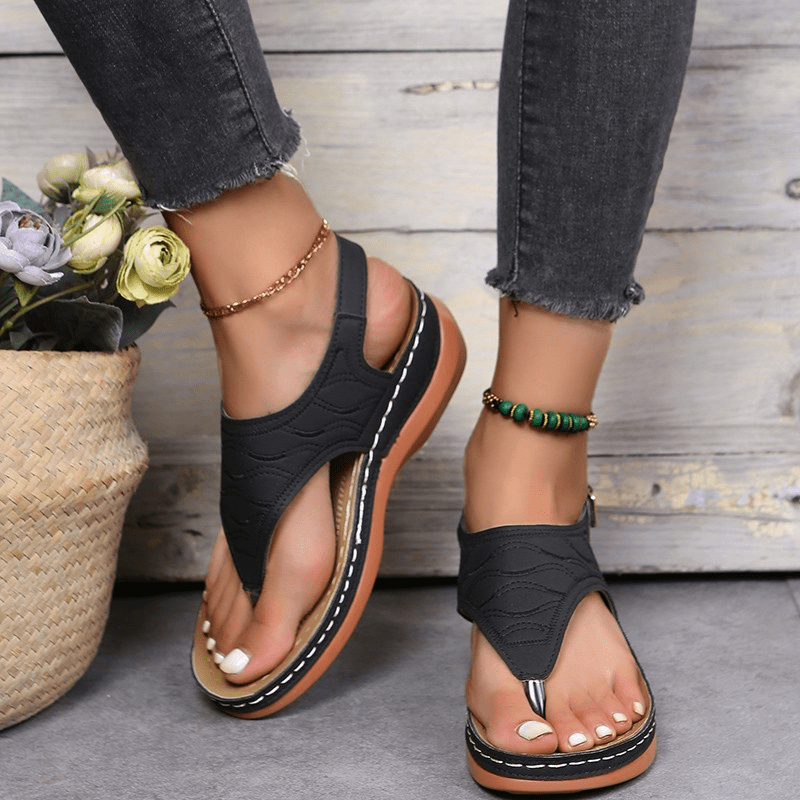Cameron Arch Support Cross-Strap Cushioned Sandals