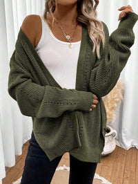 Melisande Oversized Pointelle Knit Cardigan