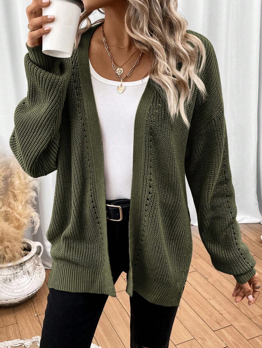 Melisande Oversized Pointelle Knit Cardigan_5