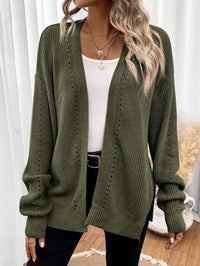 Melisande Oversized Pointelle Knit Cardigan