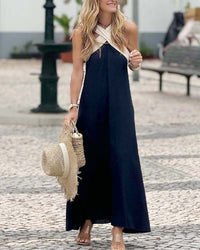Natalie V-Neck Maxi Dress Crossover Flowy Summer