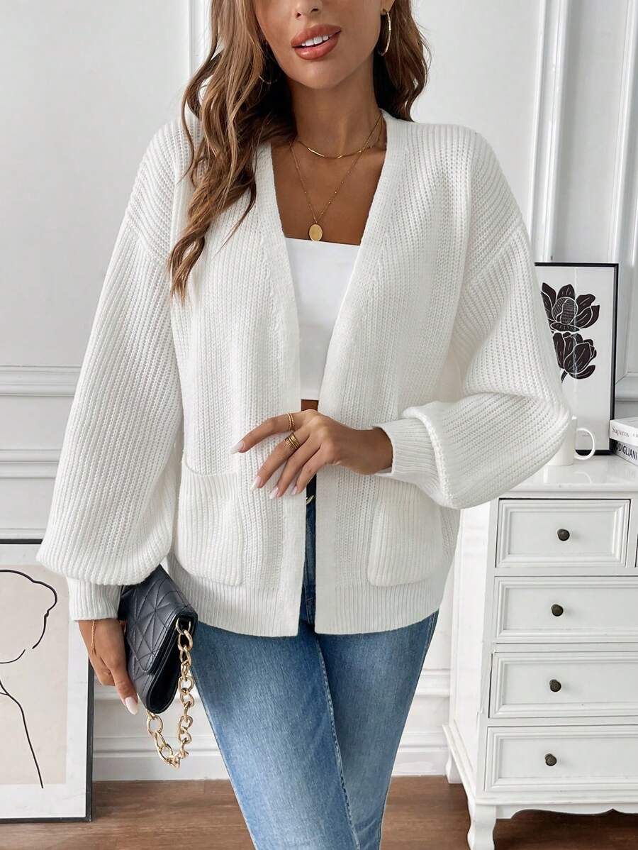 Evadne Open Front Cropped Cardigan