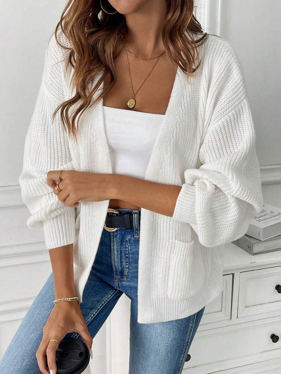 Evadne Open Front Cropped Cardigan