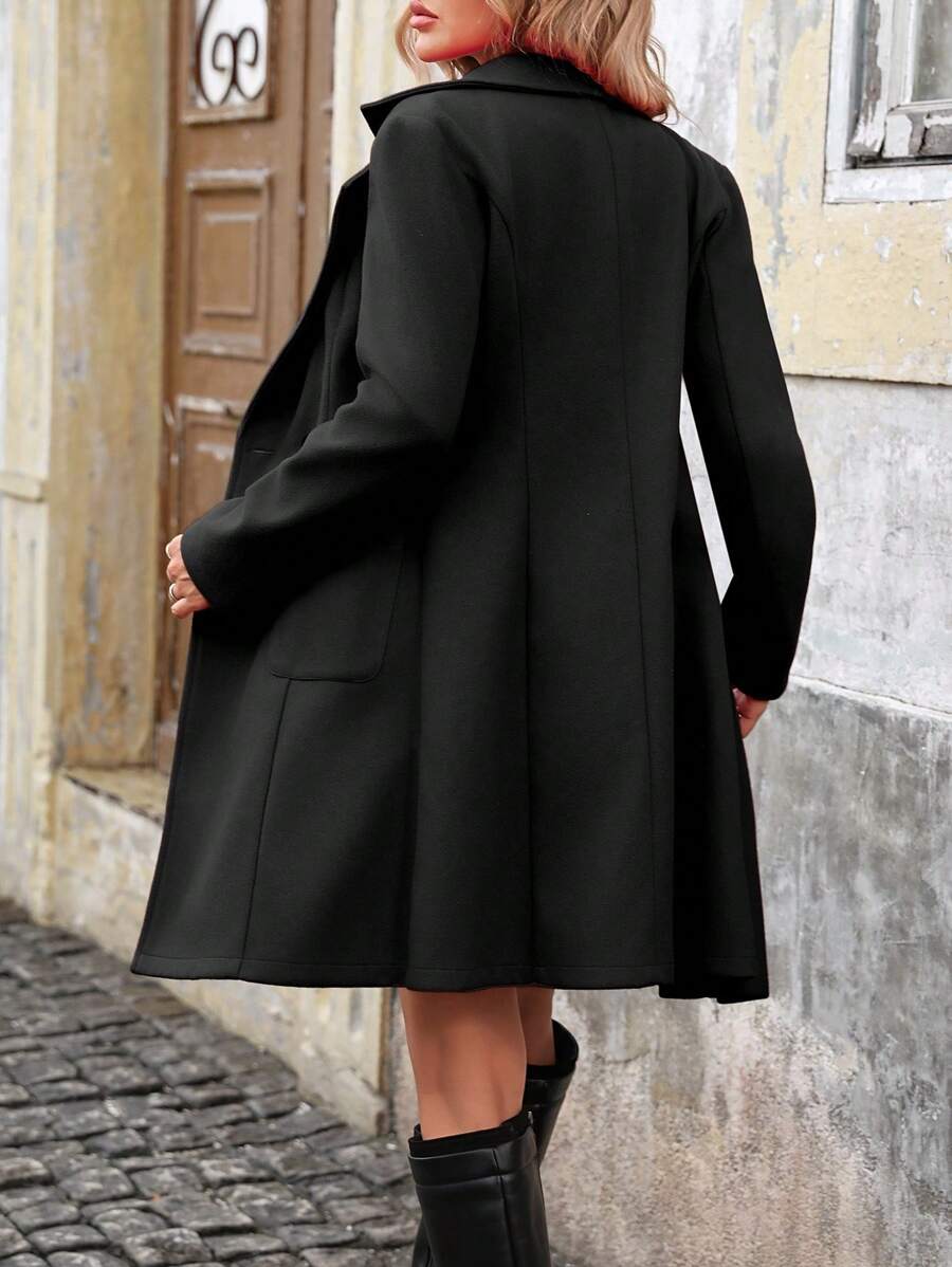 Modesty Double-Breasted Tailored Midi Coat