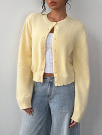 Gwenllian Cropped Knit Cardigan