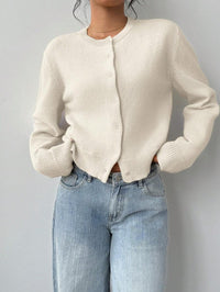 Gwenllian Cropped Knit Cardigan