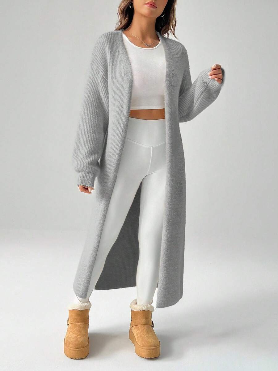 Jehanne Fuzzy Knit Duster Cardigan