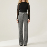 Melusine Wool Blend Flare Trousers