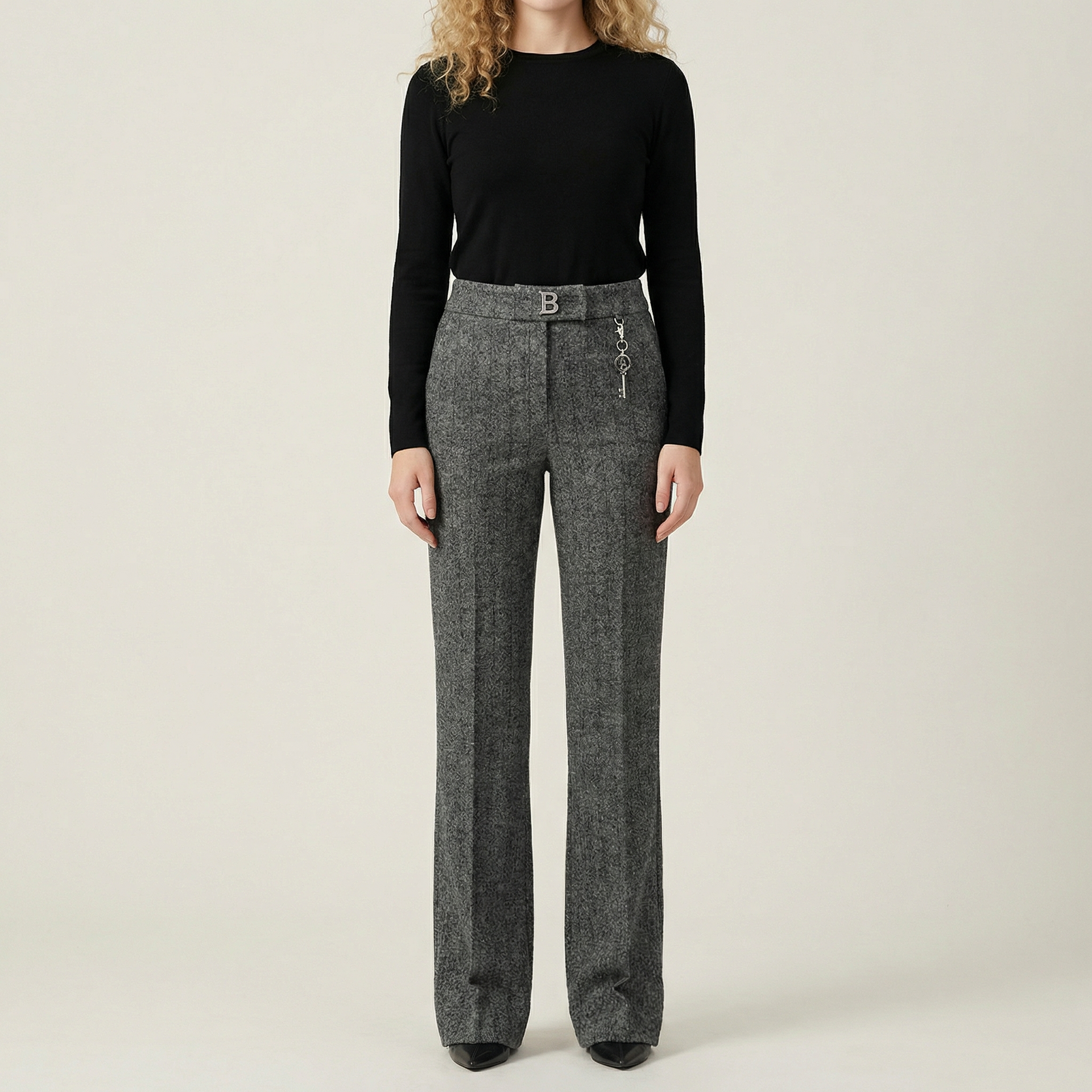 Melusine Wool Blend Flare Trousers