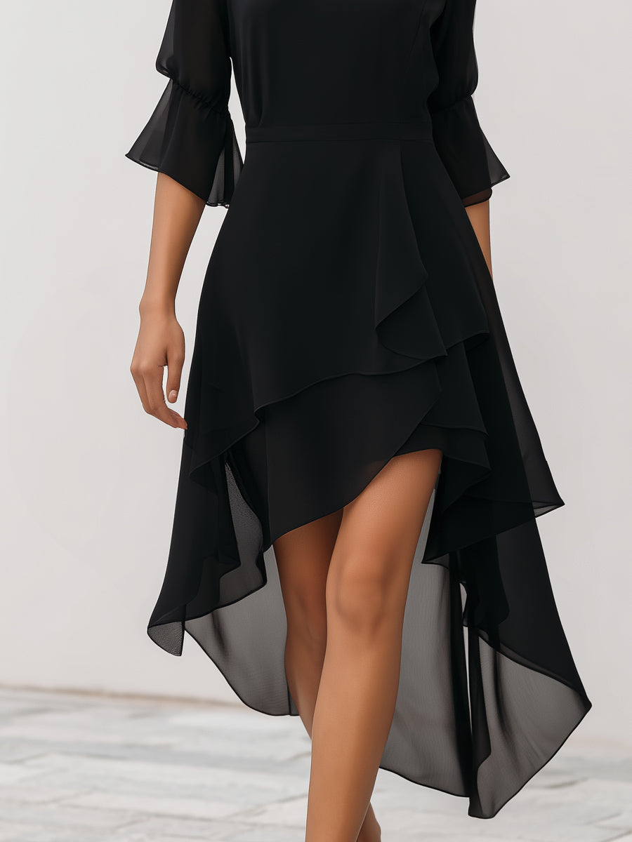 Cadence Layered Chiffon Midi Dress