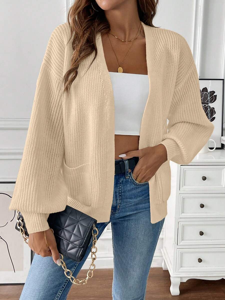 Evadne Open Front Cropped Cardigan