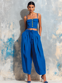 Honora Linen Wide Leg Two-Piece Set