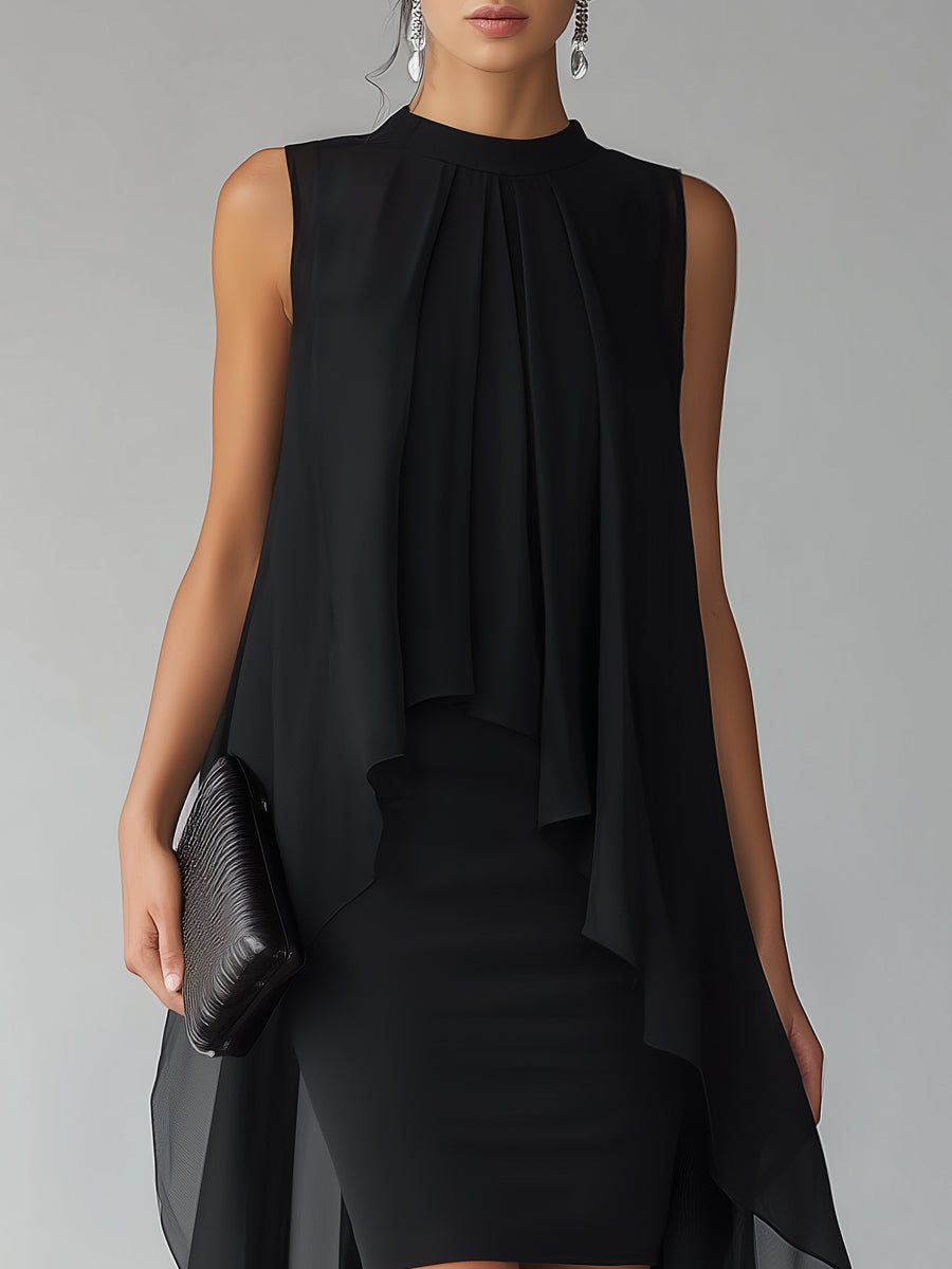 Katriel Chiffon Overlay Cocktail Dress