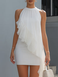 Mariette Ruffle Cocktail Mini Dress