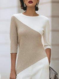 Hollyn Color Block Knit Top
