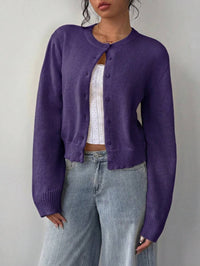 Gwenllian Cropped Knit Cardigan