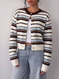 Gwenllian Cropped Knit Cardigan