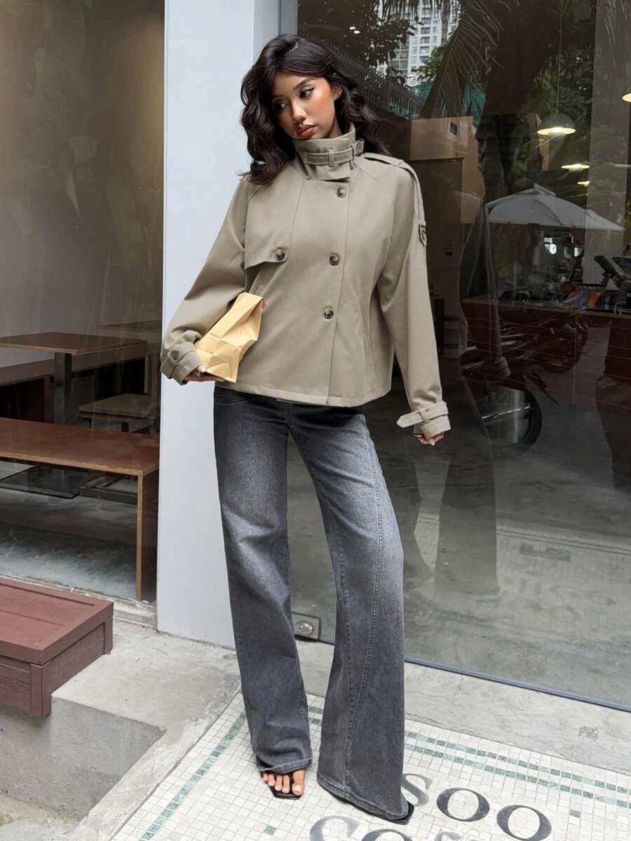 Pandora Houndstooth Funnel Neck Jacket_7