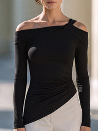 Delphi Off-Shoulder Ruched Top