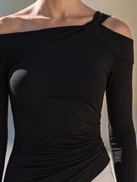 Delphi Off-Shoulder Ruched Top