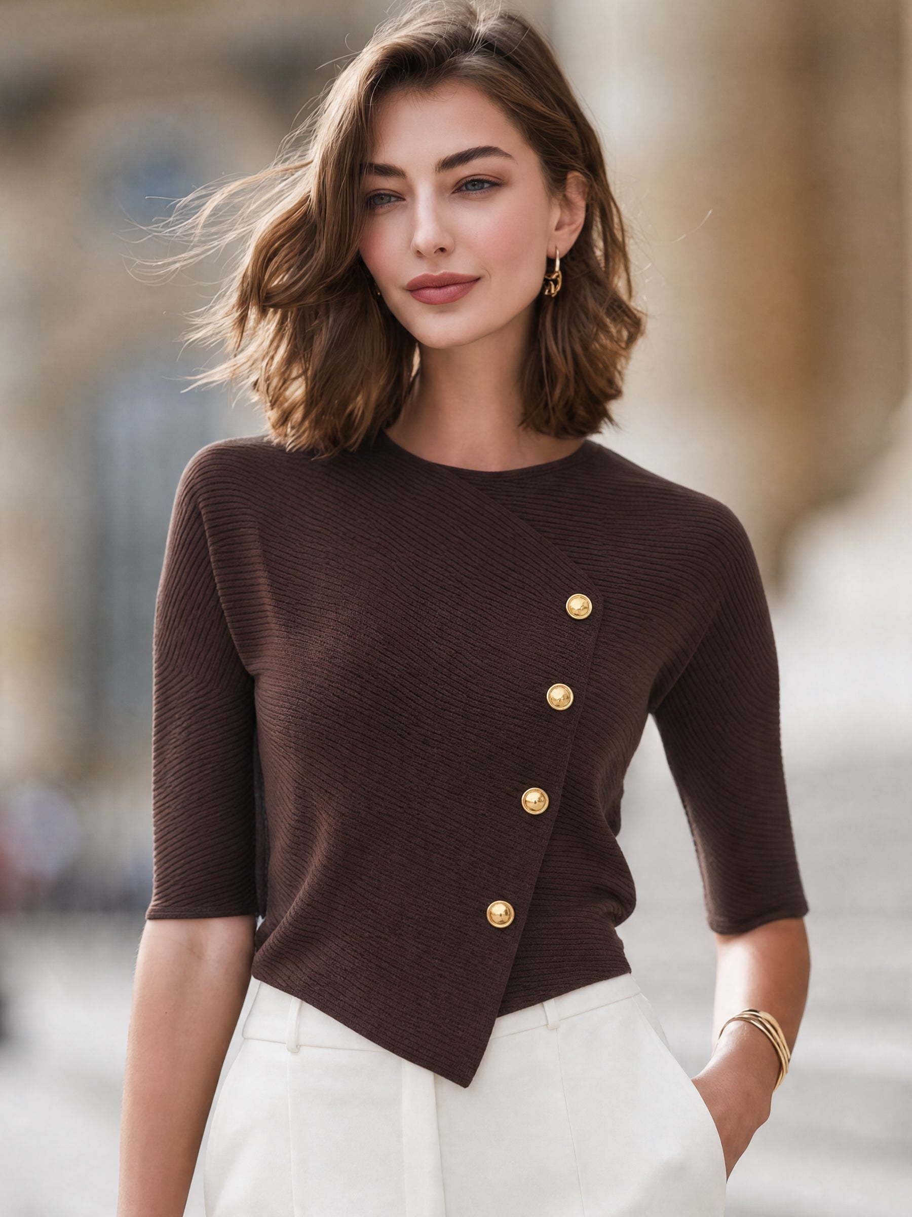 Guinevere Ribbed Knit Top