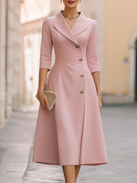 Ghislaine Button Front Midi Dress