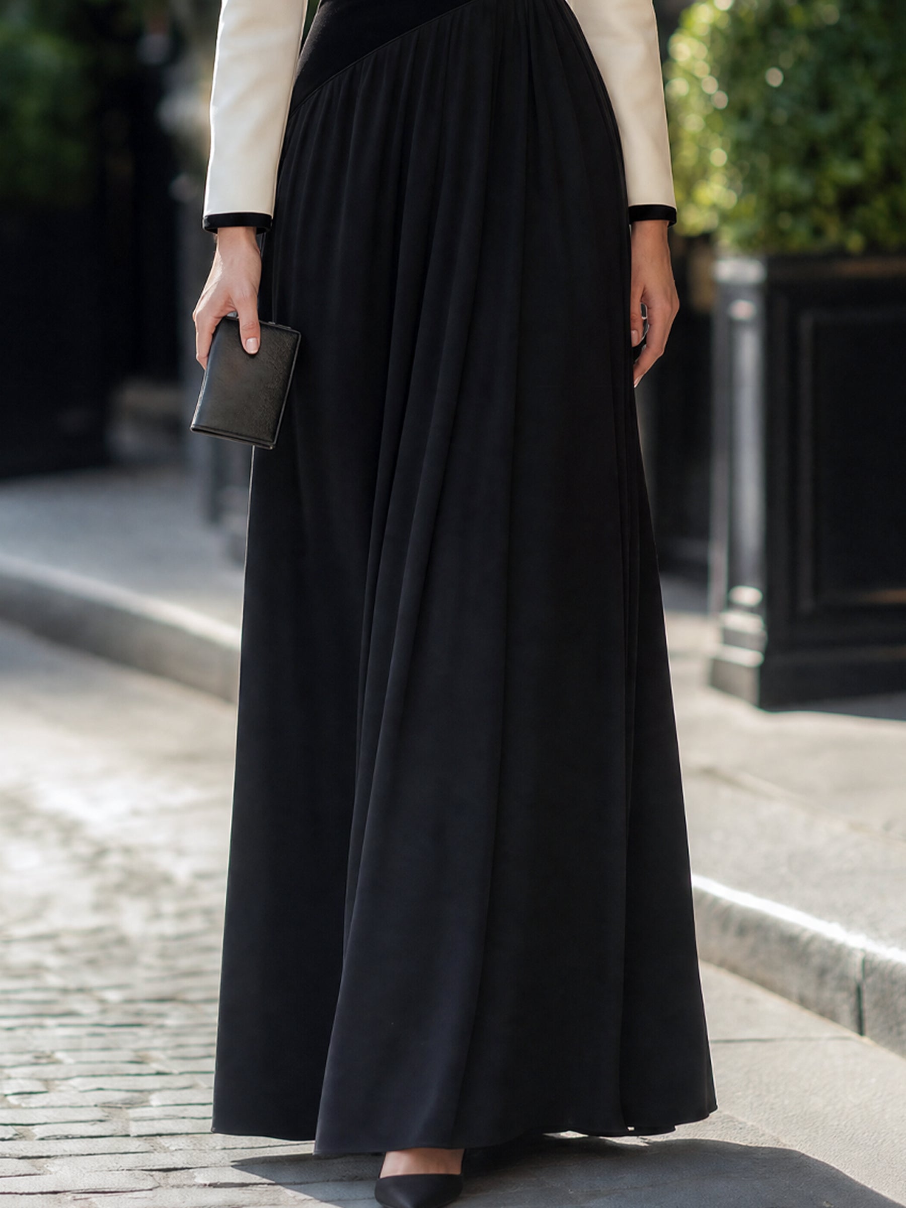 Lettice Color Block Long Sleeve Maxi Dress