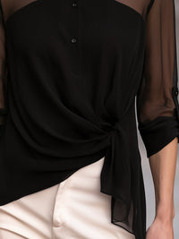 Christabel Chiffon Front Knot Blouse