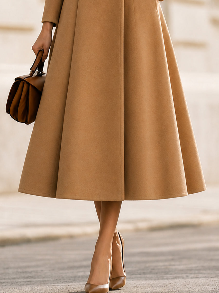 Iria Belted Wool Blend Coat Dress