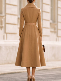 Iria Belted Wool Blend Coat Dress